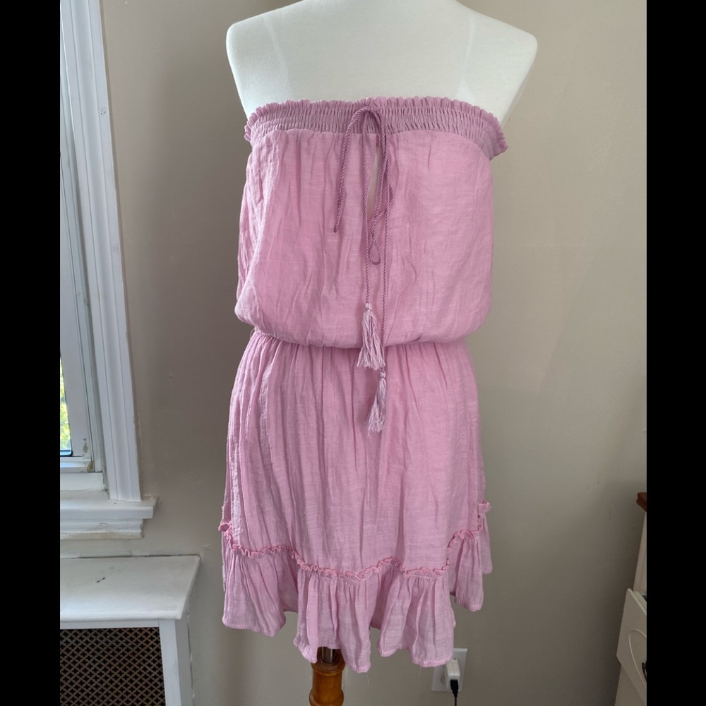 NEW Sugar + Cream Rose Strapless Mini Dress size L